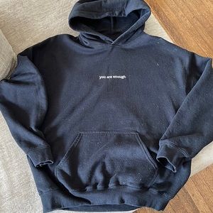 You are enough Black hoodie